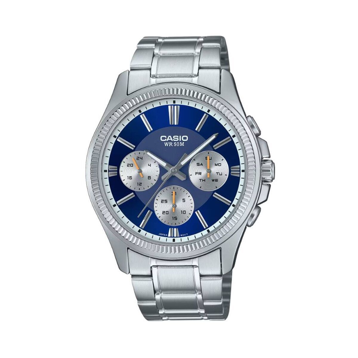 Montre Homme Casio Day-Date Multifonction Bleue — Ø 43,5 mm