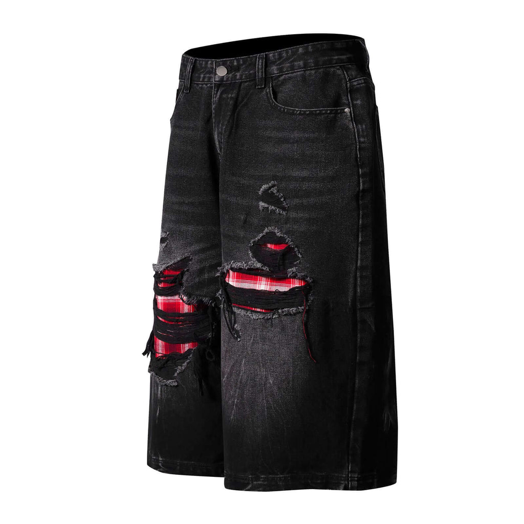 Pantalon Street Distressed Colorblock — Noir | Coupe Premium