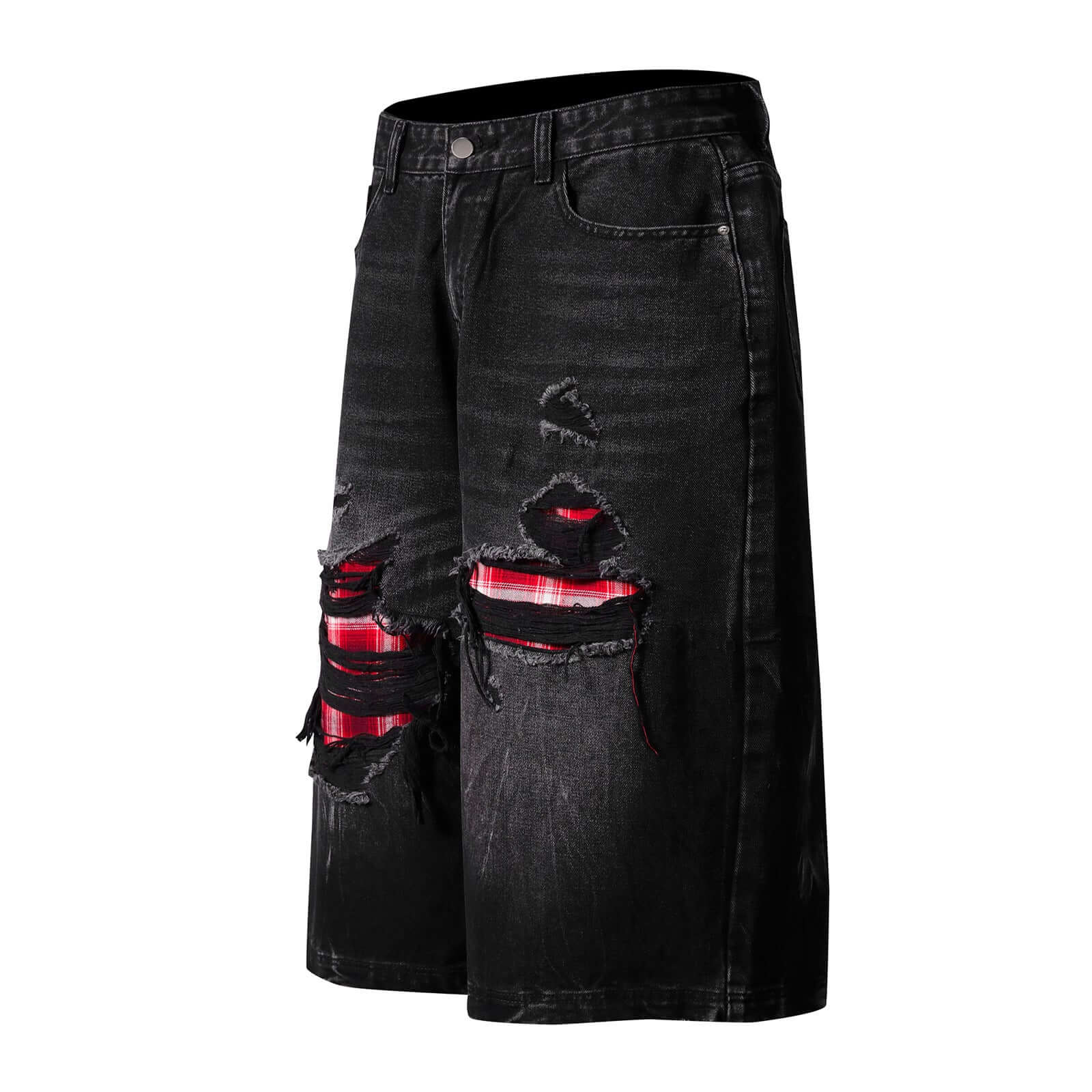Pantalon Street Distressed Colorblock — Noir | Coupe Premium