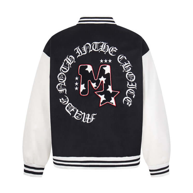 Blouson Baseball Brodé Lettres — Grozavu | Streetwear Premium
