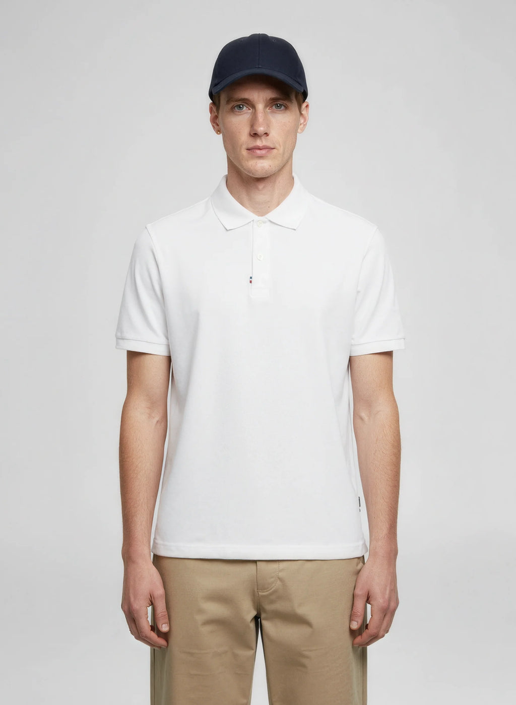White Organic Cotton Polo – Made in France-0