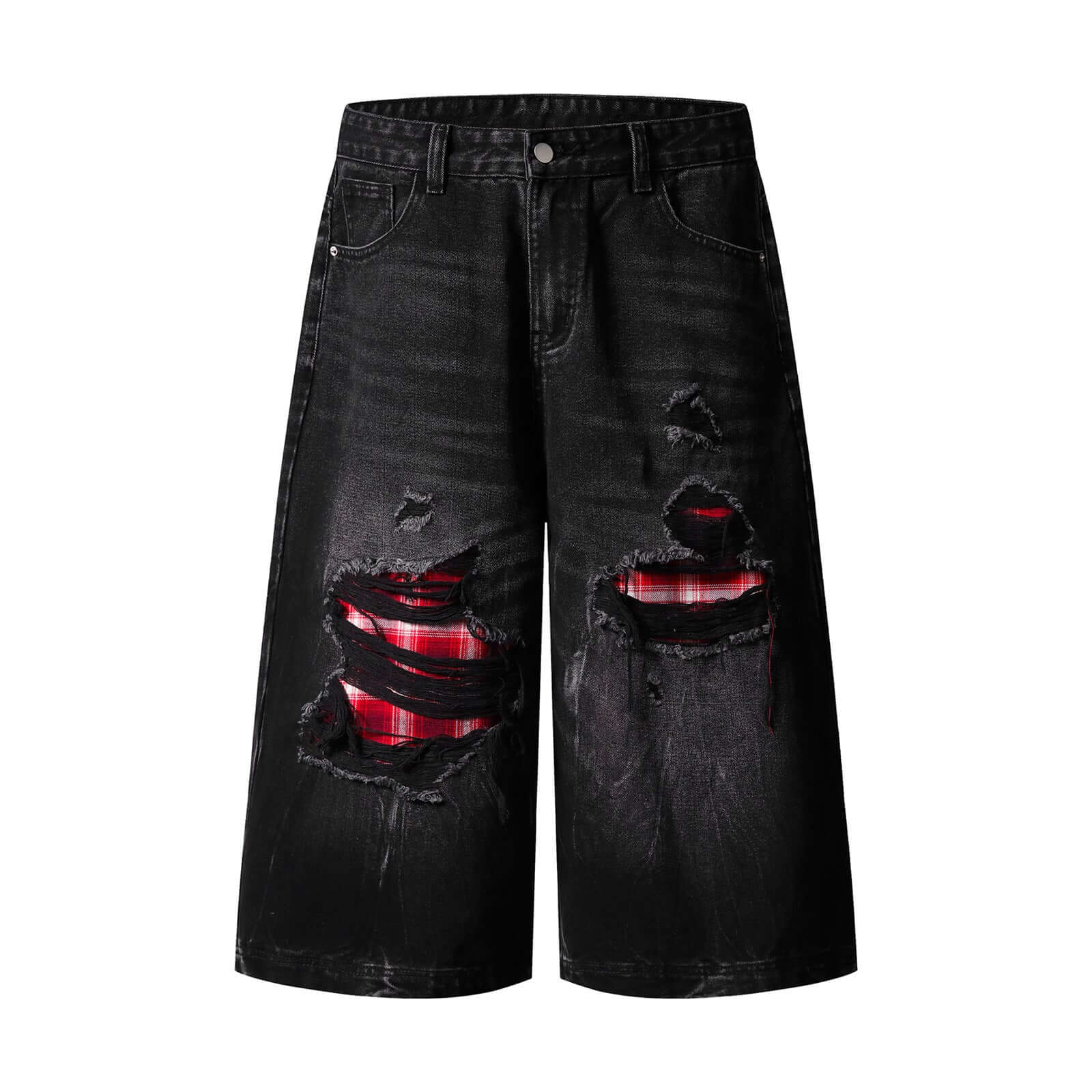 Pantalon Street Distressed Colorblock — Noir | Coupe Premium