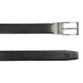 K4002AFB | Men's Double-Sided Genuine Leather Belt, Smooth and Suede. Color: Black / Gray. Size: 125 x 3.5 x 0.5 cm (waist 110 cm). Packaging: Hard-bottom/cover Gift Box