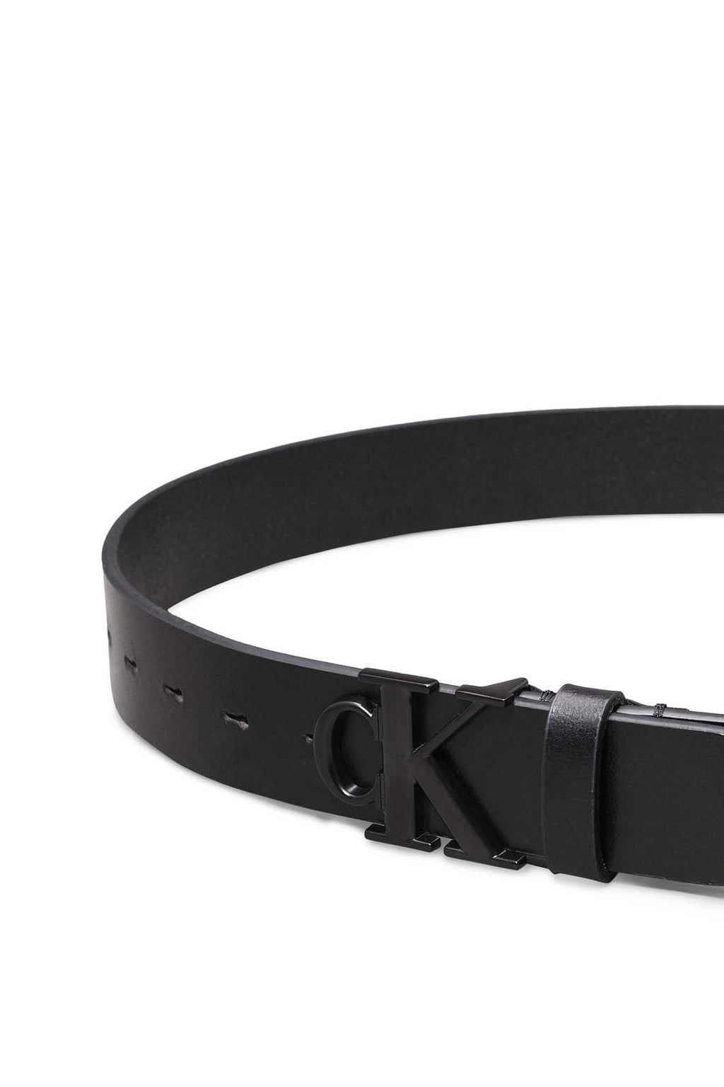 CALVIN KLEIN JEANS - Men's belt with monogram buckle-0