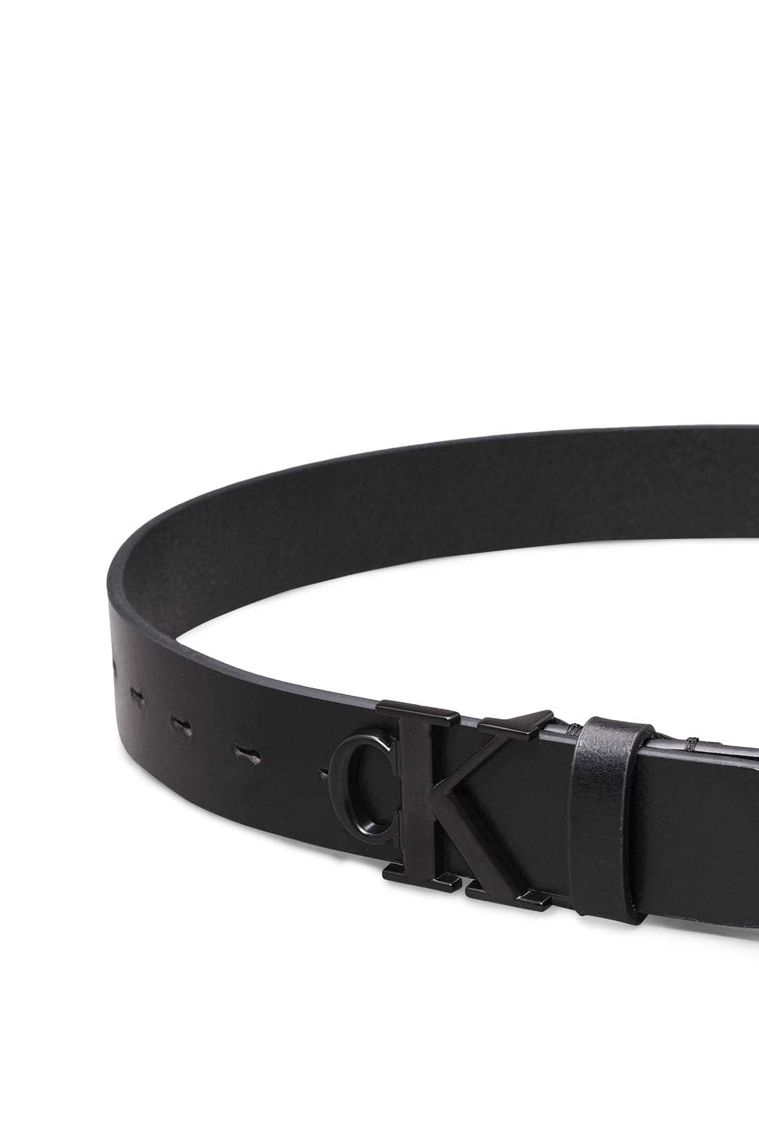 CALVIN KLEIN JEANS - Men's belt with monogram buckle-0