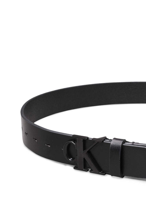 CALVIN KLEIN JEANS - Men's belt with monogram buckle-0