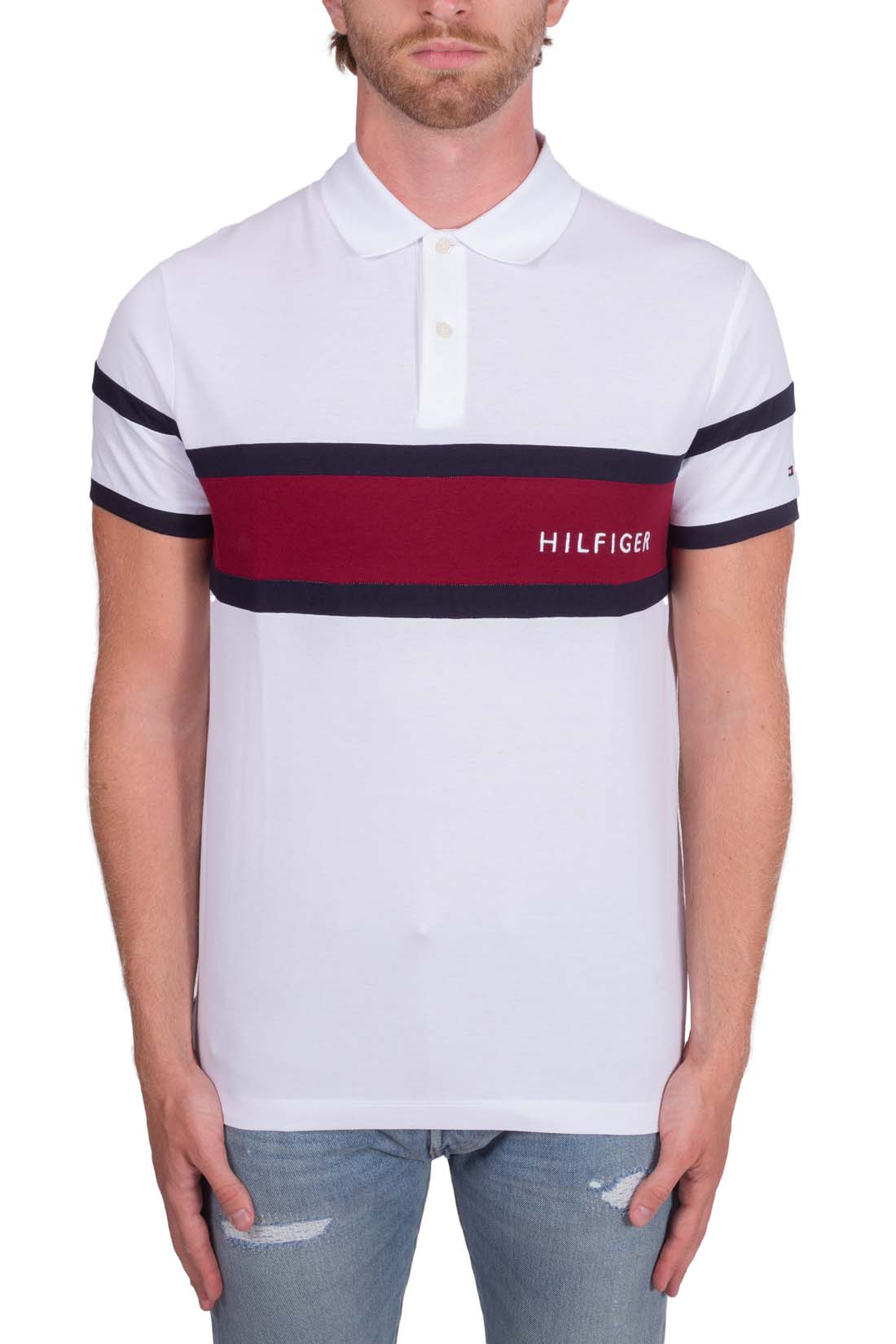 TOMMY HILFIGER - Polo uomo regular colorblock-5
