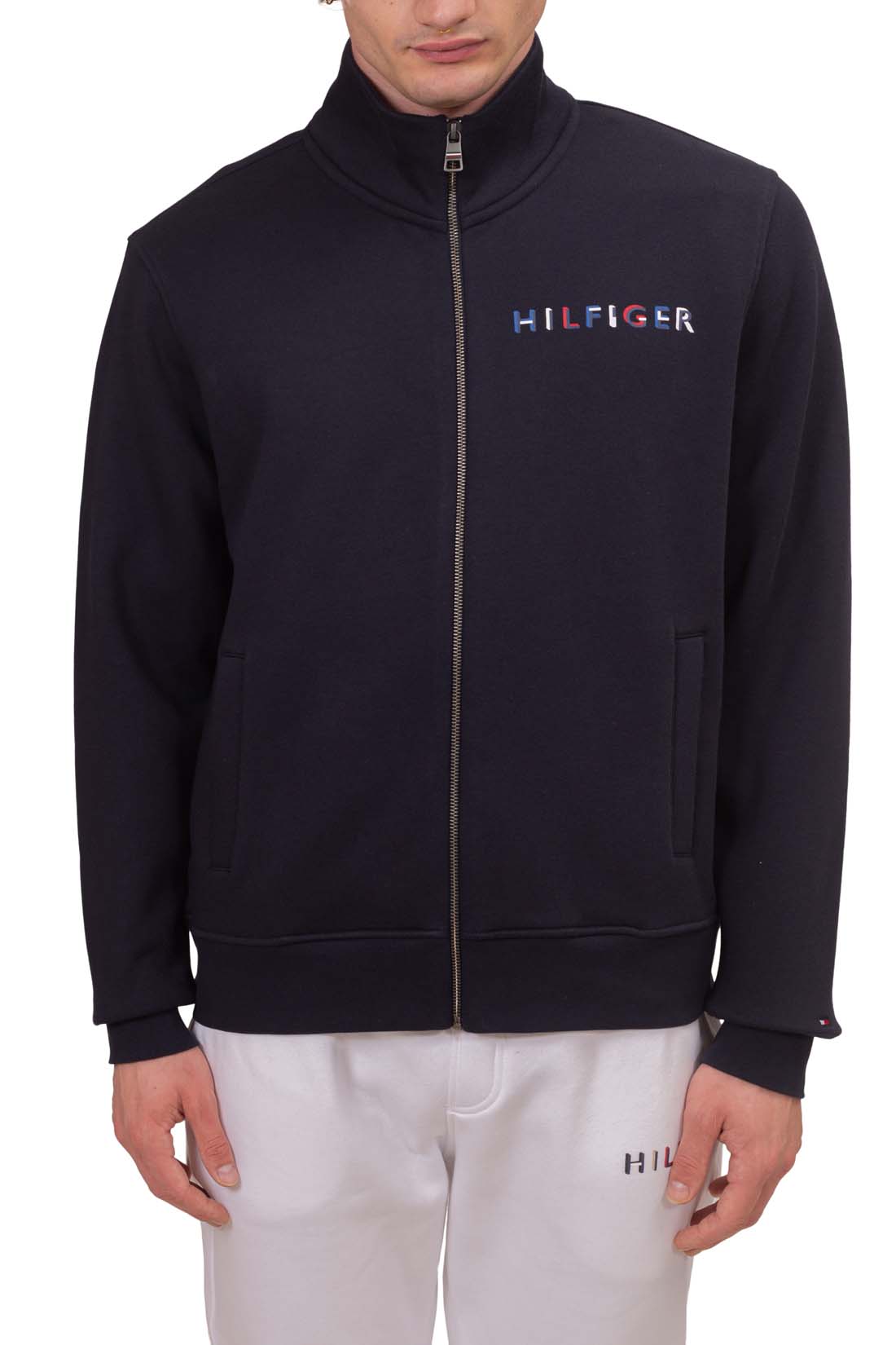 TOMMY HILFIGER - Men's winter zip-through sweatshirt with 3D logo-1