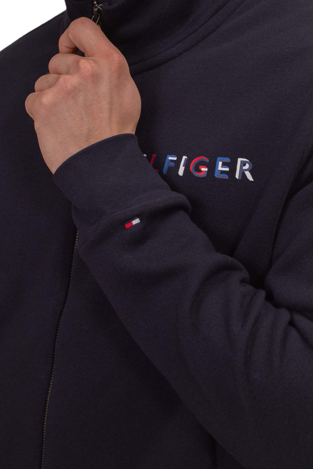 TOMMY HILFIGER - Men's winter zip-through sweatshirt with 3D logo-0