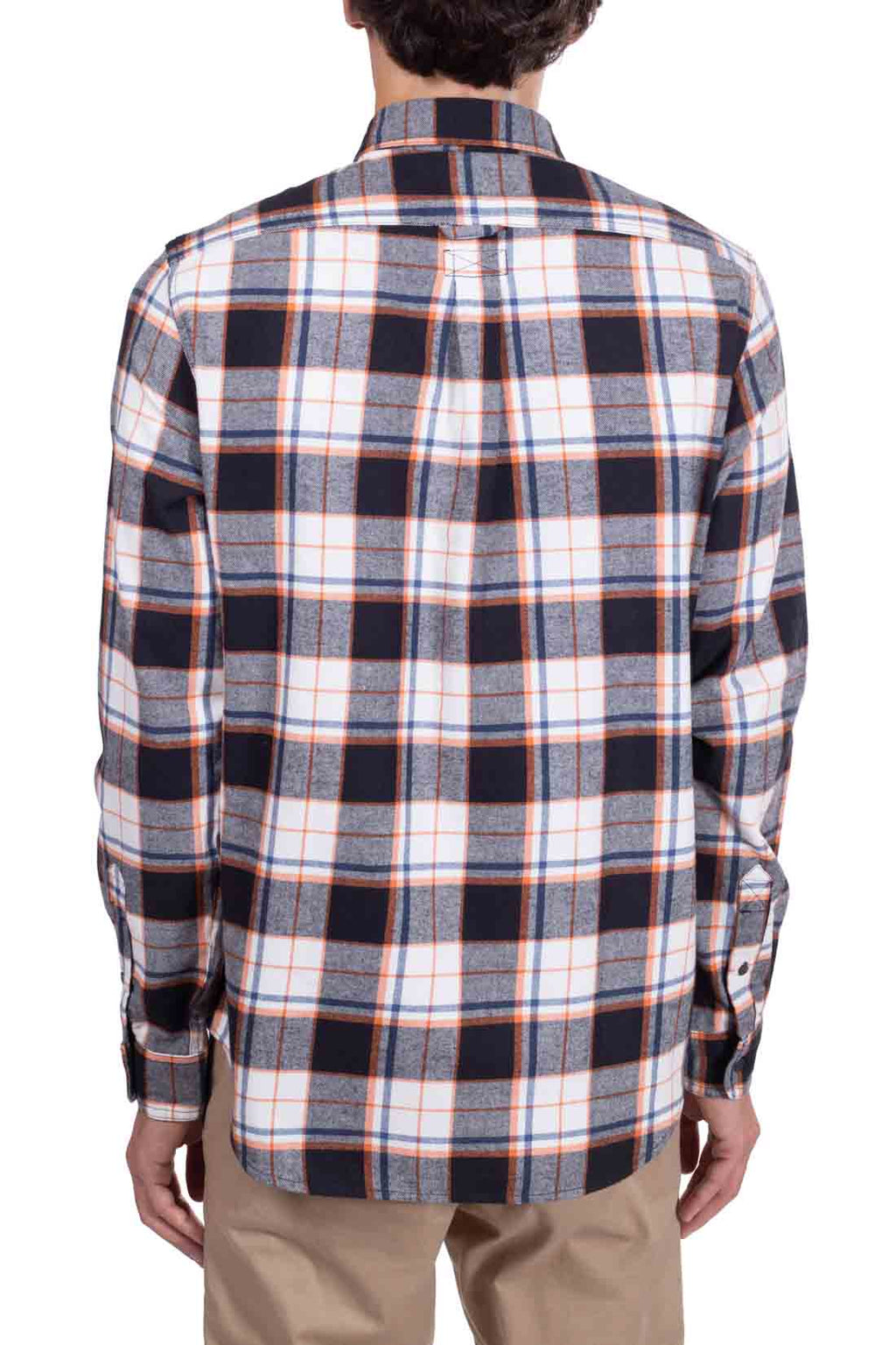 TIMBERLAND - Men's tartan shirt with logo label-9