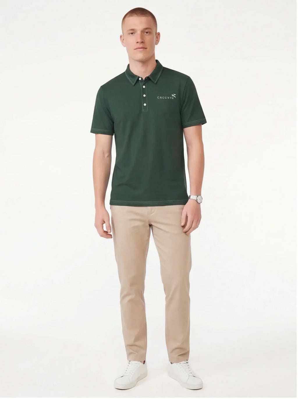 Polo Slim Fit Imprimé All-Over — Grozavu | Élégance Quotidienne