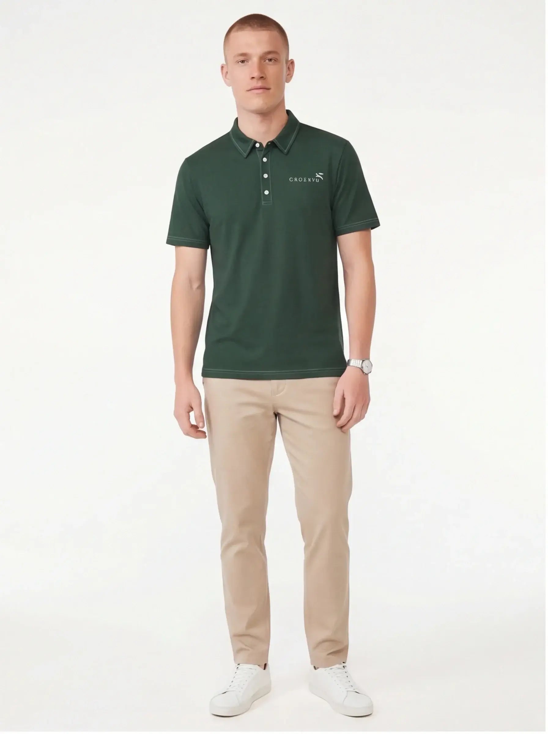 Polo Slim Fit Imprimé All-Over — Grozavu | Élégance Quotidienne