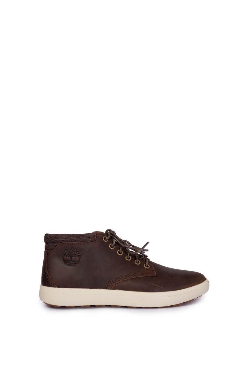 TIMBERLAND - Men's brown leather Ashwood Park chukka