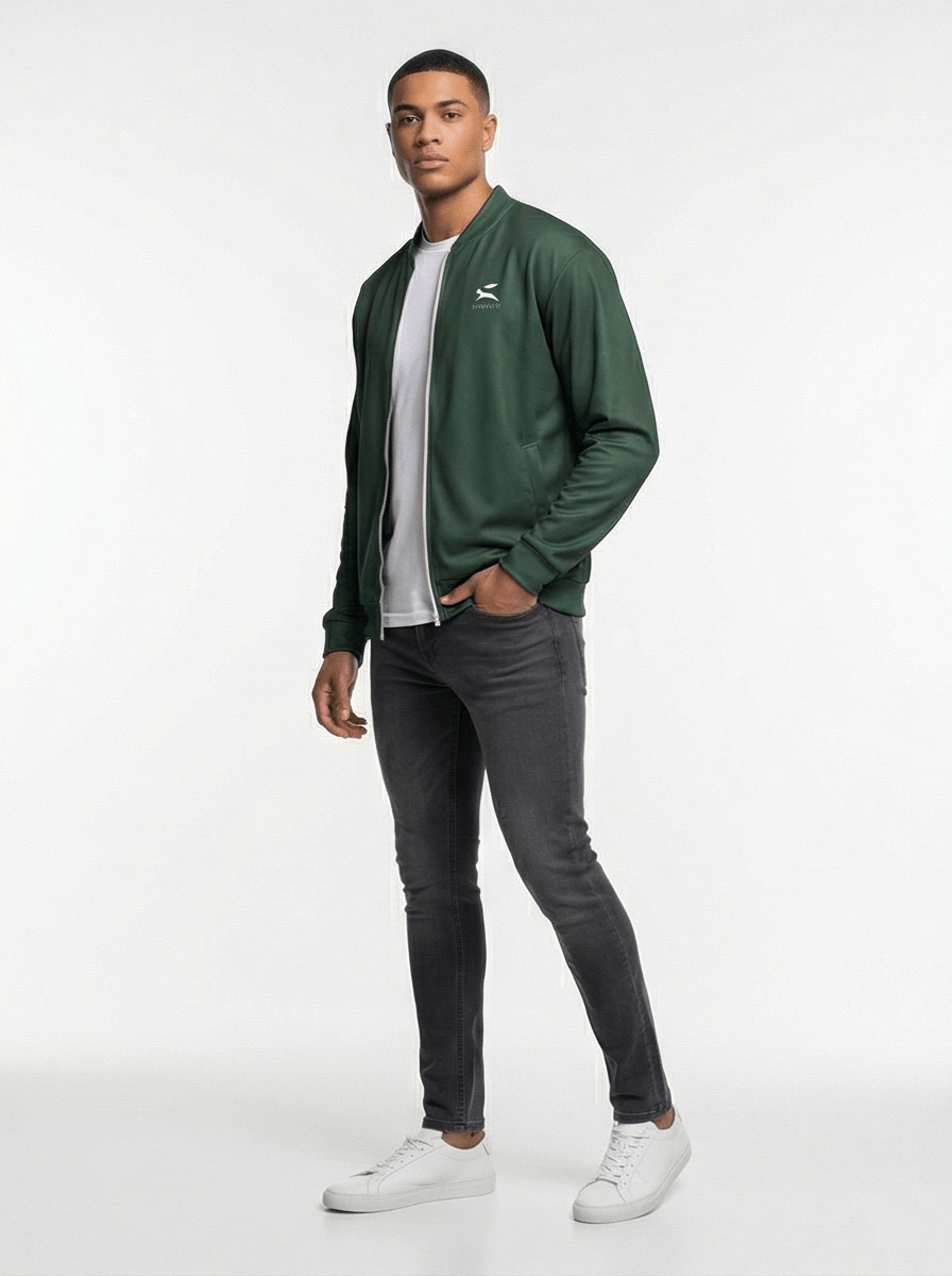 Bomber Veste Aérodynamique Fibre Organique — Grozavu | Détails Raffinés
