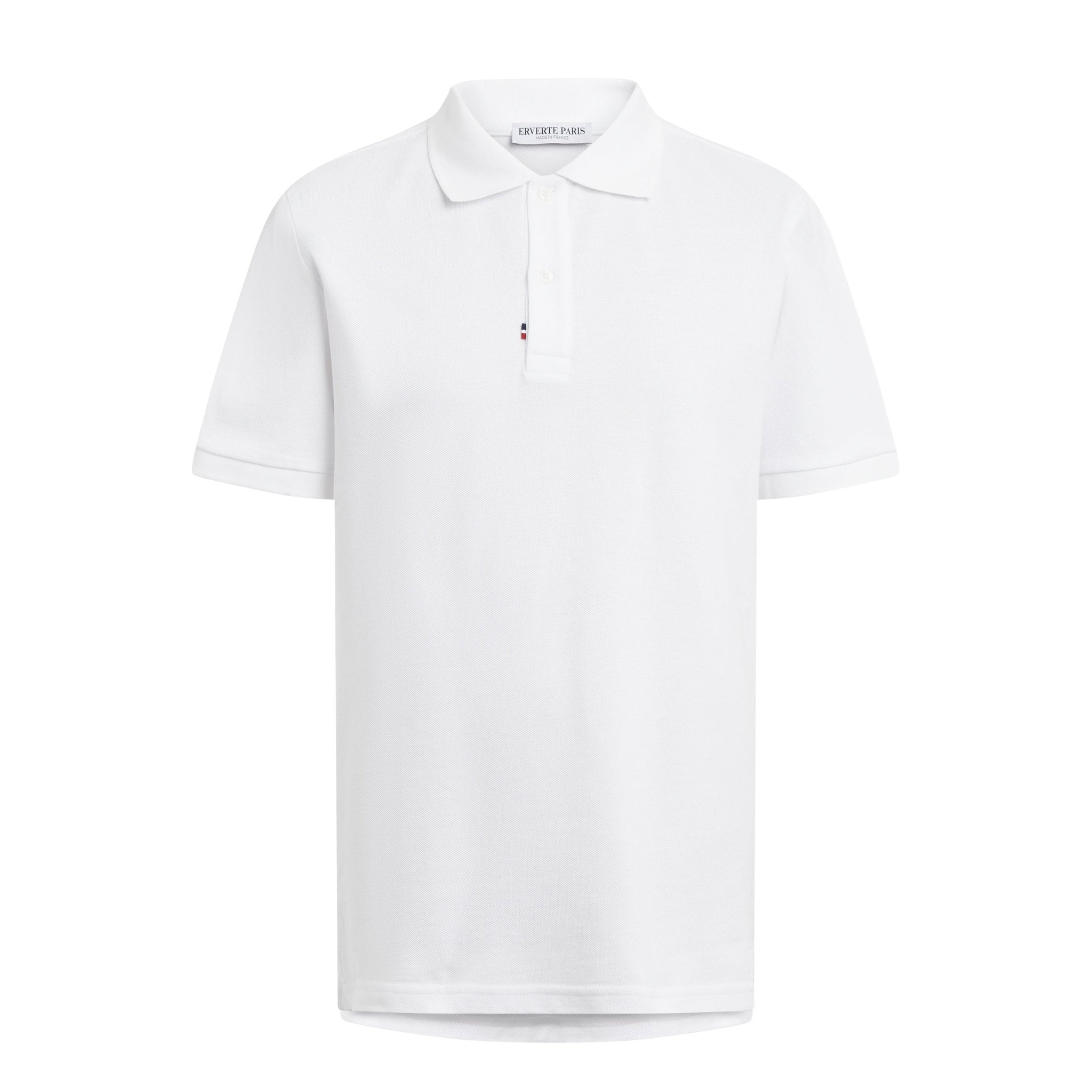 White Organic Cotton Polo – Made in France-2