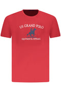 U.S. Grand T-Shirt Homme Manches Courtes Rouge